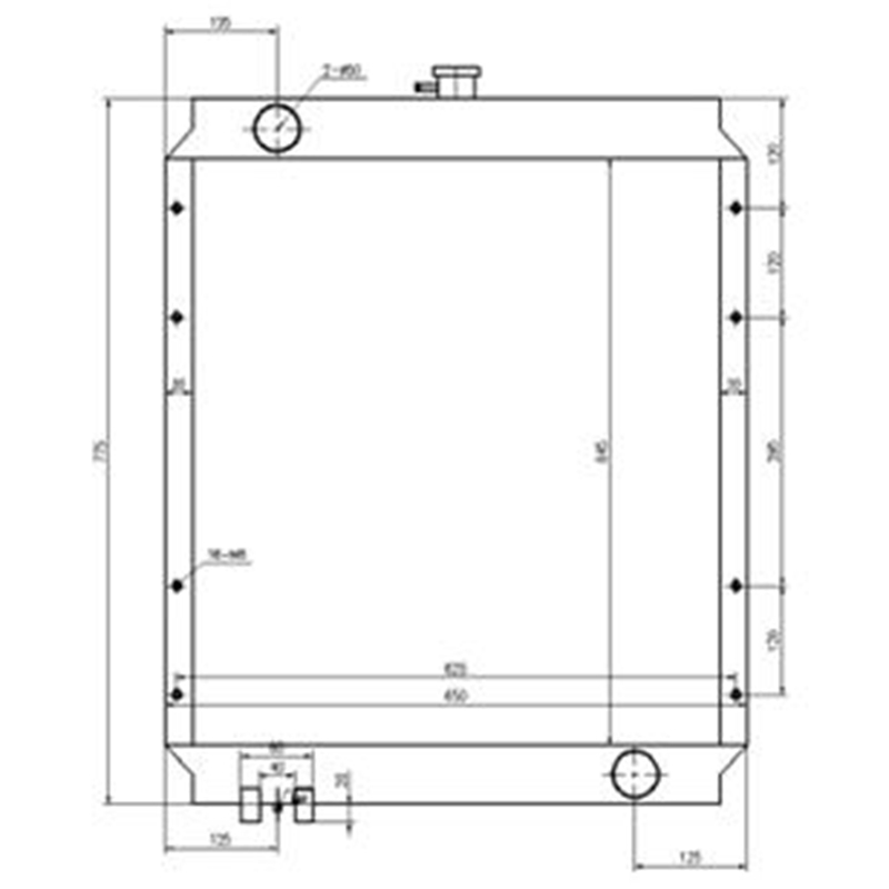 Tailored for Caterpillar CAT Excavator E312C - Water Tank Radiator 1968155 CA1968155 196-8155