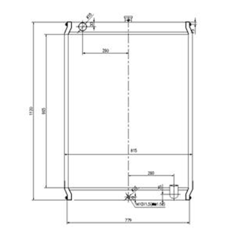 Tailored for Hitachi Excavator EX450H-5 EX400-3 EX400-5 EX450H-3 - Water Tank Radiator 4377396 EX450H-5, EX400-3, EX400-5, EX450H-3