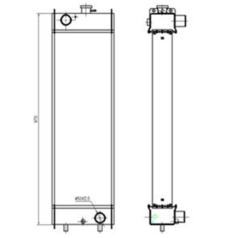 Suitable for Kobelco Excavator SK140LC-8 - Water Tank Radiator