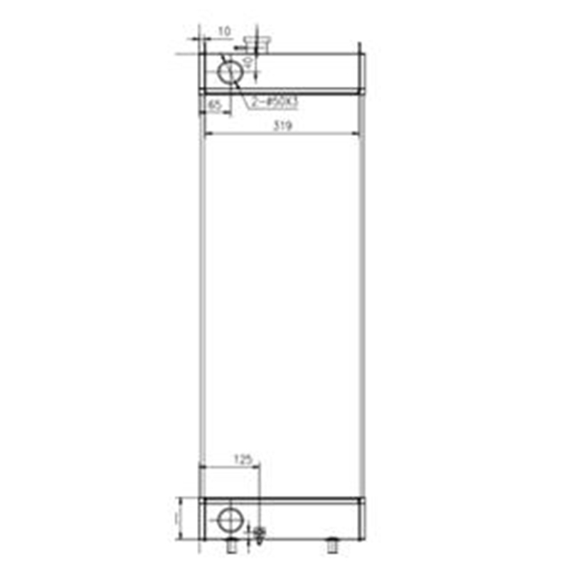 Manufactured for Doosan Excavator DX225LC DX190W DX210W DX225NLC - Water Tank Radiator K1008126 DX225LC, DX190W, DX210W, DX225NLC